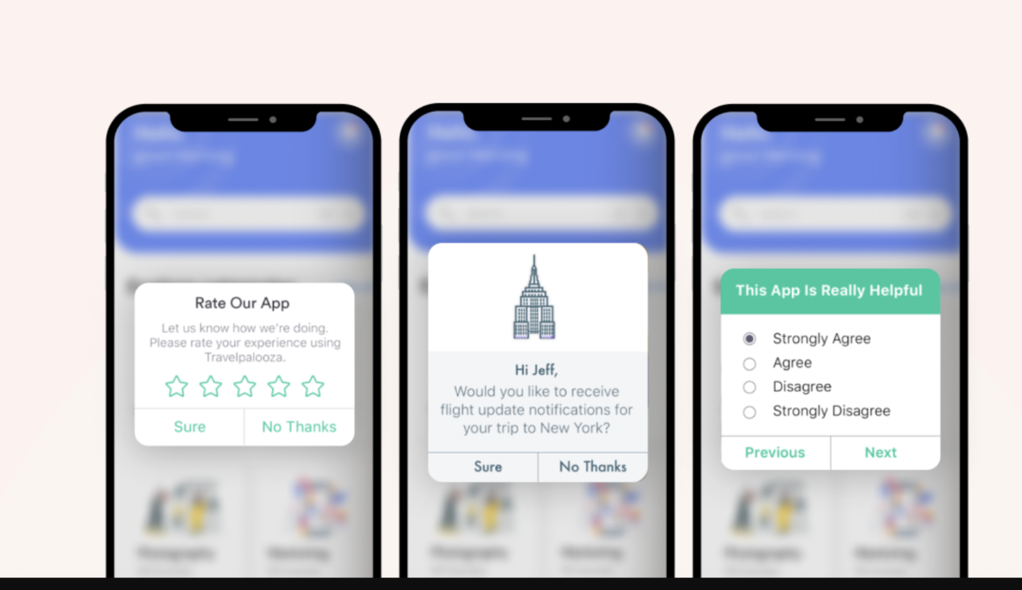 How to get more app reviews: Sending a review or rating prompt after asking users’ opinions can help you increase app reviews